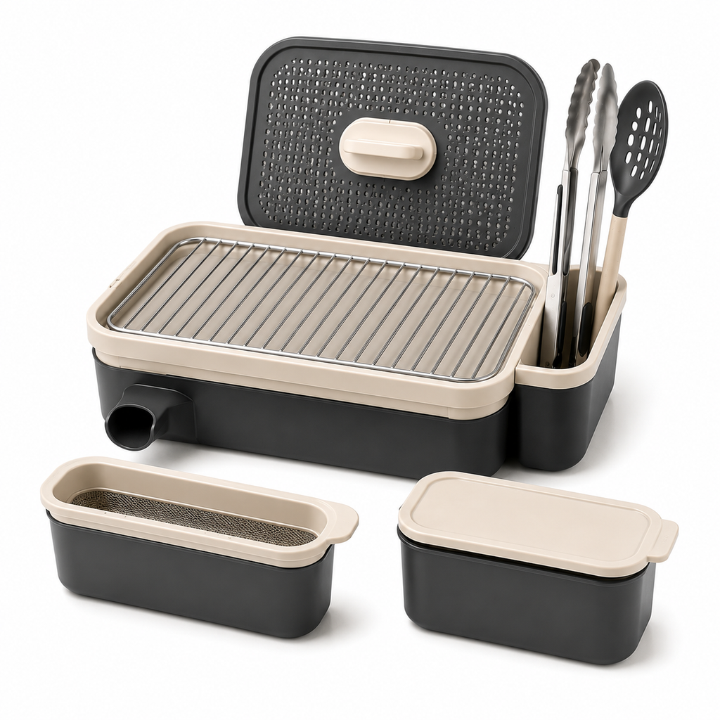 finlandselectvip™ 6-in-1 Fry, Drain & Oil-Saving Station