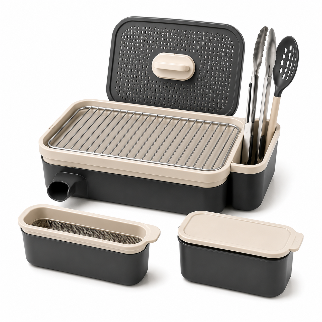 finlandselectvip™ 6-in-1 Fry, Drain & Oil-Saving Station