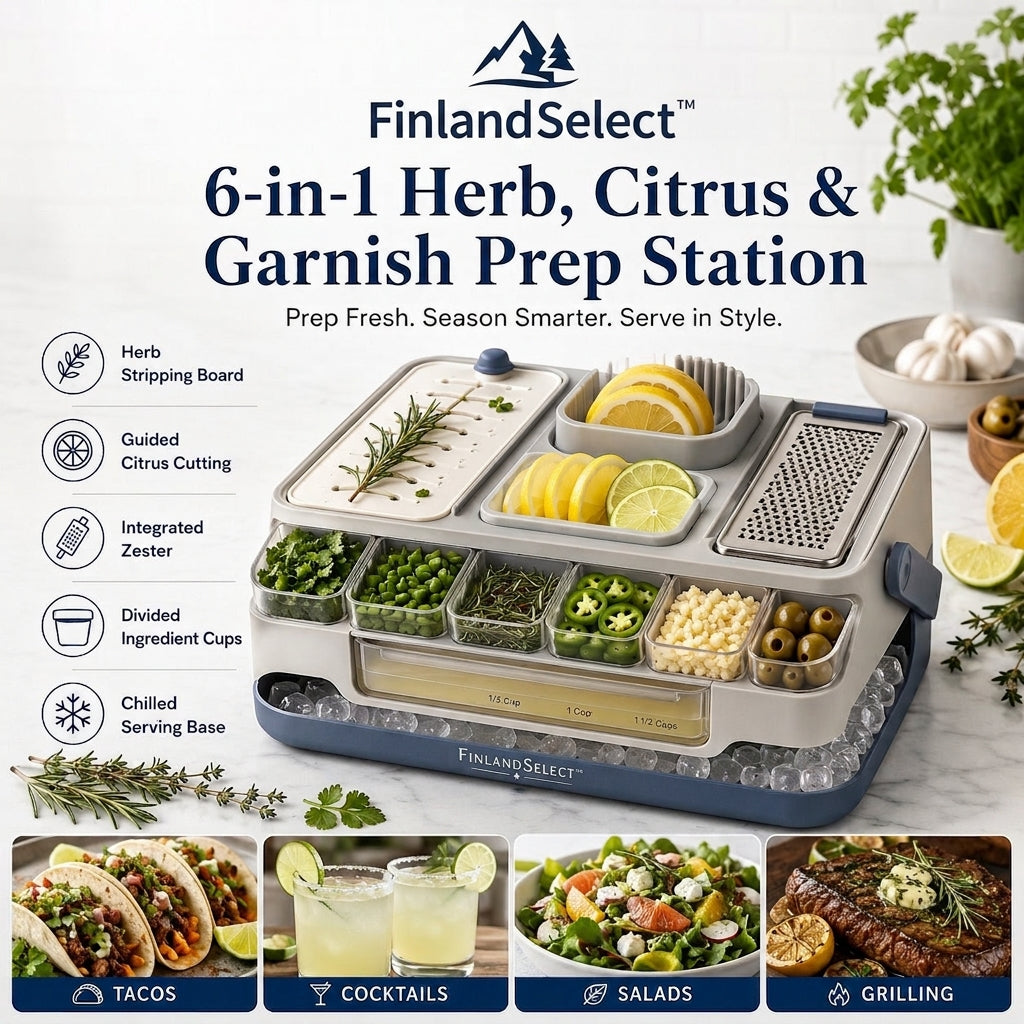 finlandselectvip™ 6-in-1 Herb, Citrus & Garnish Prep Station